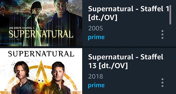 Supernatural Amazon Prime Supernatural Amazon Prime